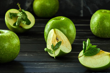 Fototapeta na wymiar The concept of healthy eating, fresh apples