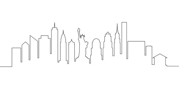 Nyc Skyline Line Drawing Images – Browse 2,323 Stock Photos, Vectors, and  Video | Adobe Stock