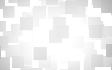 White abstract background. Misty backdrop with grey squares. 3D illustration