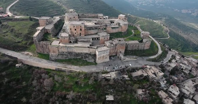Krak of the knight in aerial view, syria