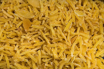 Candied ginger root slices healthy food