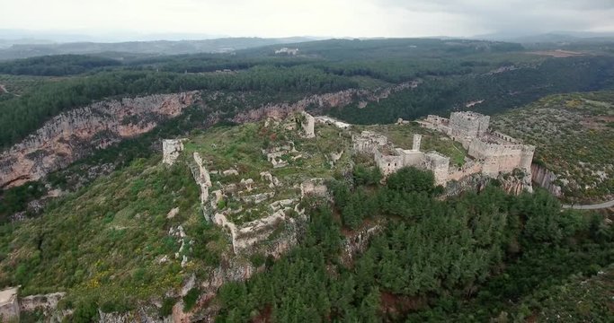 Citadel Latakia in aerial view, Syria