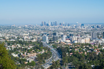 aerial view of the city Los Angeles