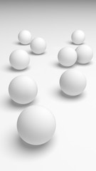 White abstract background. Lowpoly backdrop. Crumpled paper. 3D illustration