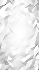 White abstract background. Lowpoly backdrop. Crumpled paper. 3D illustration