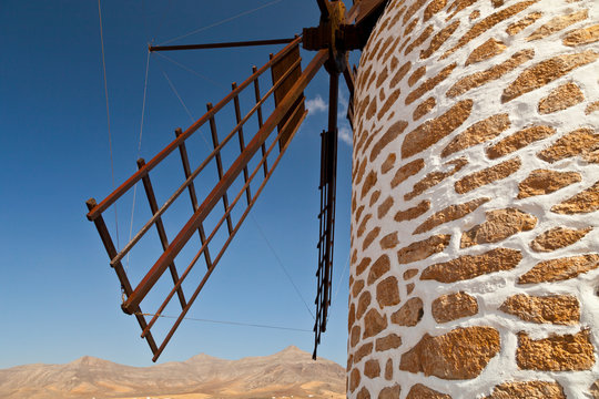Molino. Pueblo Las Parcelas. Isla Fuerteventura. Pronvincia Las Palmas. Islas Canarias. Espa&ntilde;a
