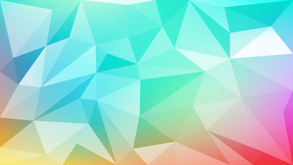 Colorful low poly crystal background. Low poly illustration, low polygon background. Polygon design pattern.  Vector illustration.