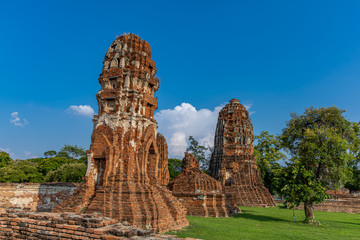 Mahathat Temple in the precinct of Sukhothai Historical Park, a UNESCO World Heritage Site in Thailand