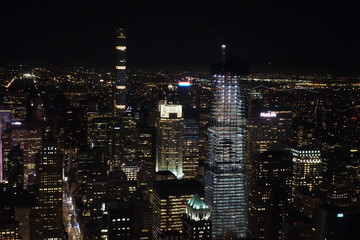 Fototapeta na wymiar New york de nuit 