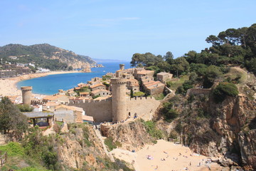The amazing medieval town of Tossa de Mar, a charming historic town constructed around a magnificent ancient castle, Costa Brava, Catalonia, Spain