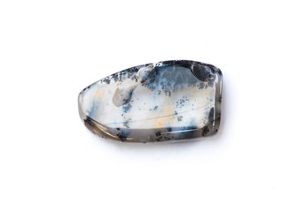 piece of geological agate stone, texture of semi-precious stone
