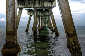 Perspective shot of a Pier