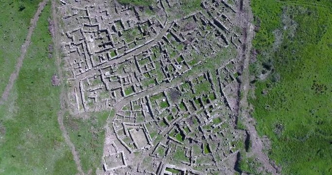 aerial view of Ugarit archaeological site in syria