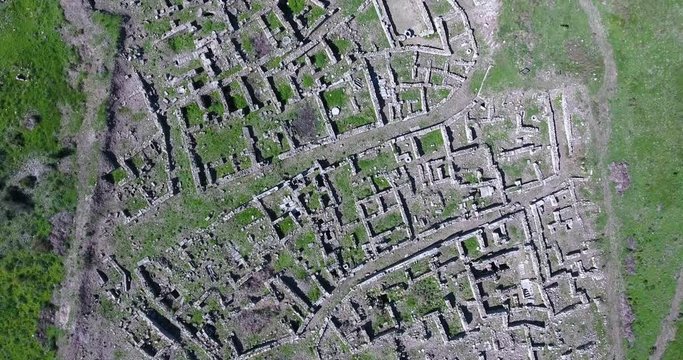aerial view of Ugarit archaeological site in syria