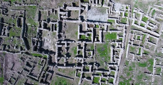 aerial view of Ugarit archaeological site in syria