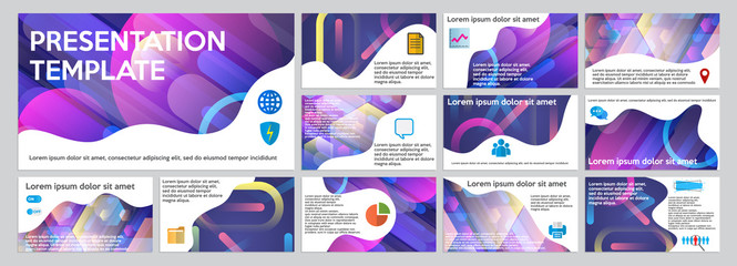 Template business presentation. Powerpoint presentation templates set. Used in flyer and banner, annual report, for keynote presentation background, brochure design, website slider, landing page. 