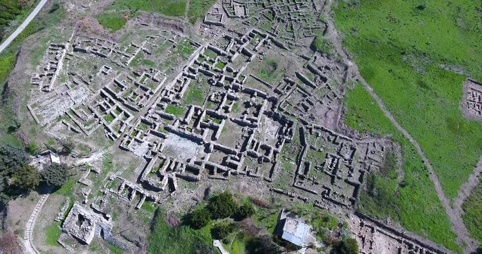 aerial view of Ugarit archaeological site in syria