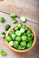Brussels sprouts top view