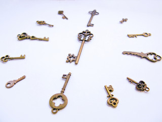 bronze vintage keys