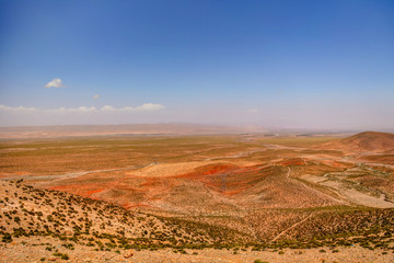 Desert scenery around the mid Atlas Mountains in Morocco