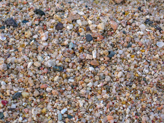 coarse sand by the sea