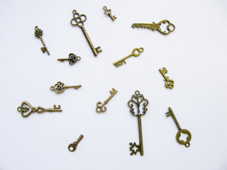 bronze vintage keys