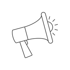Loudspeaker outline icon. Promoution concept