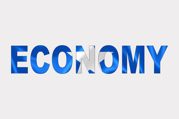 Economy Word over Somalia Flag.