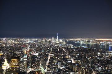 Fototapeta na wymiar New York de nuit 