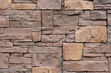 brick stone brown texture background, wall surface facade