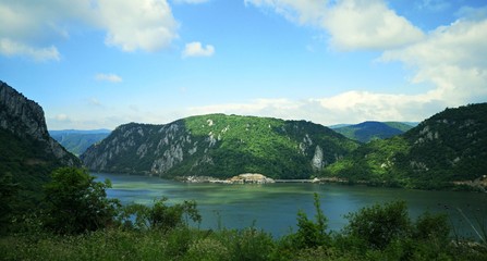 Fototapeta na wymiar Danube canyon - Cazanele Dunarii - Kazan Gorge