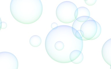 Light blue colored background with purple bubbles. Wallpaper, texture purple balloons. 3D illustration