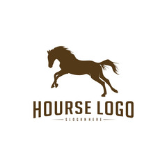 Horse Logo Design Icon Symbol. Horse Vector. Horse Silhouette