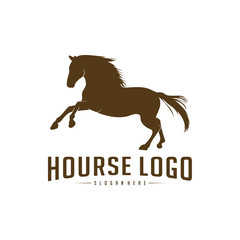 Horse Logo Design Icon Symbol. Horse Vector. Horse Silhouette