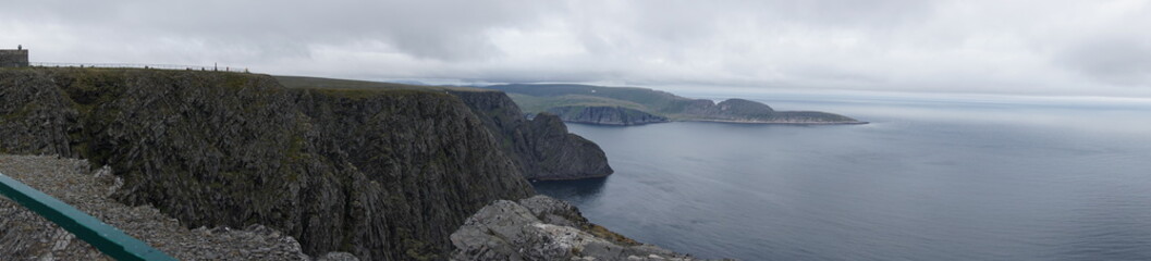 Hiking near North Cape in Norway