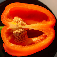 sweet pepper lies on the table, fruit