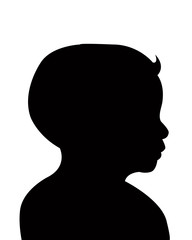 Fototapeta na wymiar a baby boy head silhouette vector