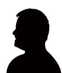a man head silhouette vector