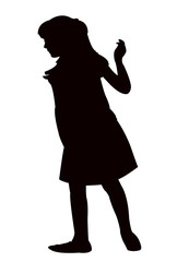 a girl body silhouette vector