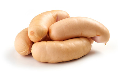 fresh boiled pork sausages