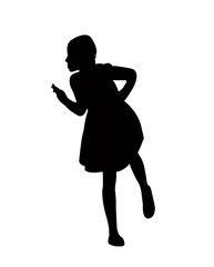 a girl body silhouette vector