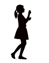 a girl body silhouette vector