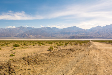 Scenic landscape with Panamint mountains in the background. California, USA