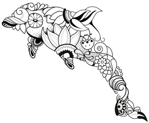Zentangle Dolphin