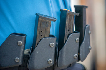 armed man on the shooter range