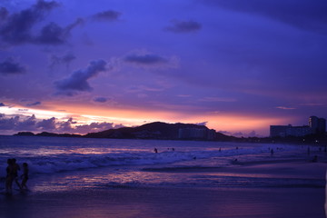 atardecer playa