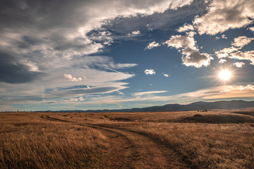 Dramatic clouds over the plains