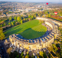 View of Royal crescent house in Bath, England © Alexey Fedorenko