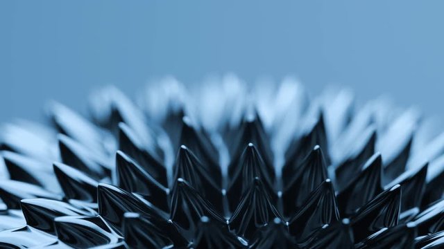 Ferrofluid.  Black liquid surface. Abstract background.