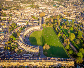 View of Royal crescent house in Bath, England © Alexey Fedorenko